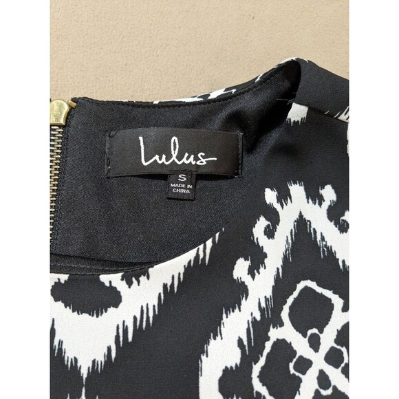 Lulus Womens Black & White Give Me A Print Shift Dress Size Small READ DESCPTION - Picture 7 of 11